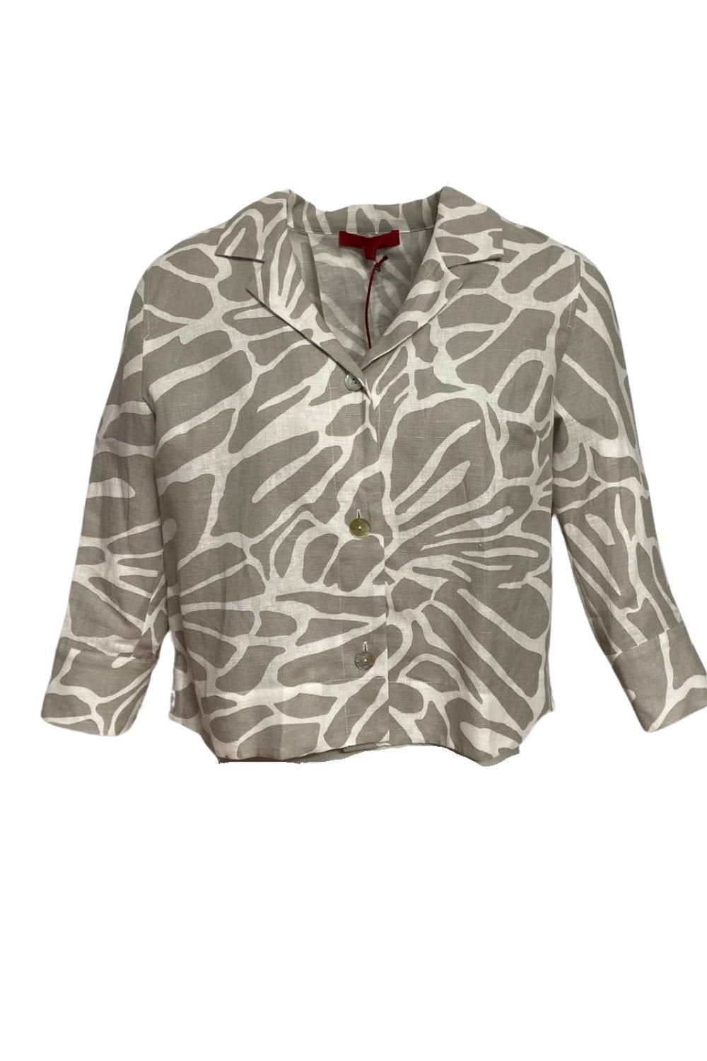 LEAF PRINT JACKET | COL=GREY