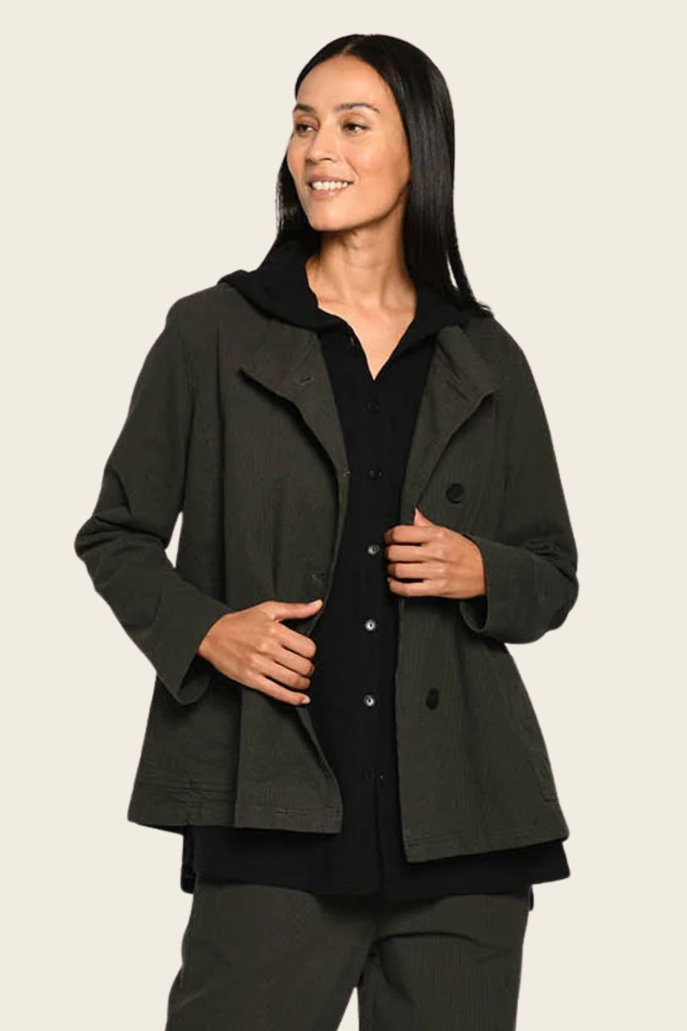 MINI GRID JACKET | COL=DARK OLIVE