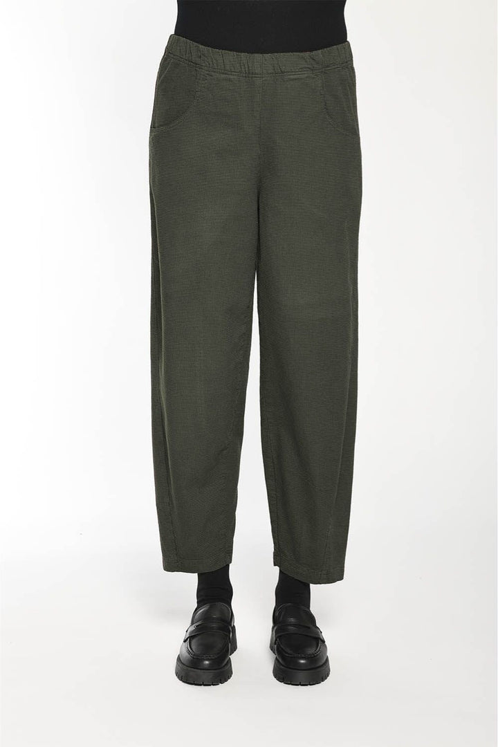 MINI GRID TROUSER | COL=DARK OLIVE