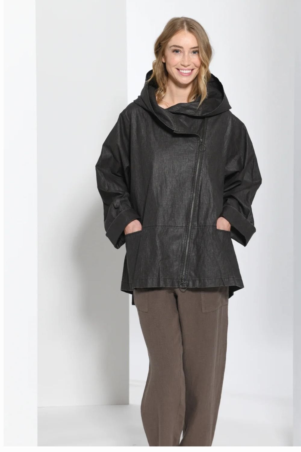 OVERSIZED ERIKA JACKET | COL=COFFEE