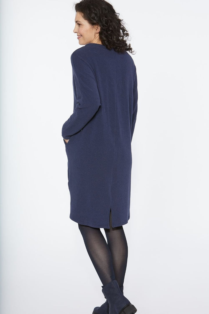 OVERSIZED KNIT DRESS | COL=BLUE