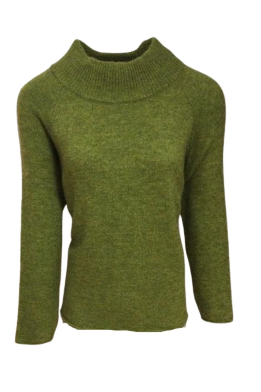 BOXY KNITTED SWEATER | COL=GREEN