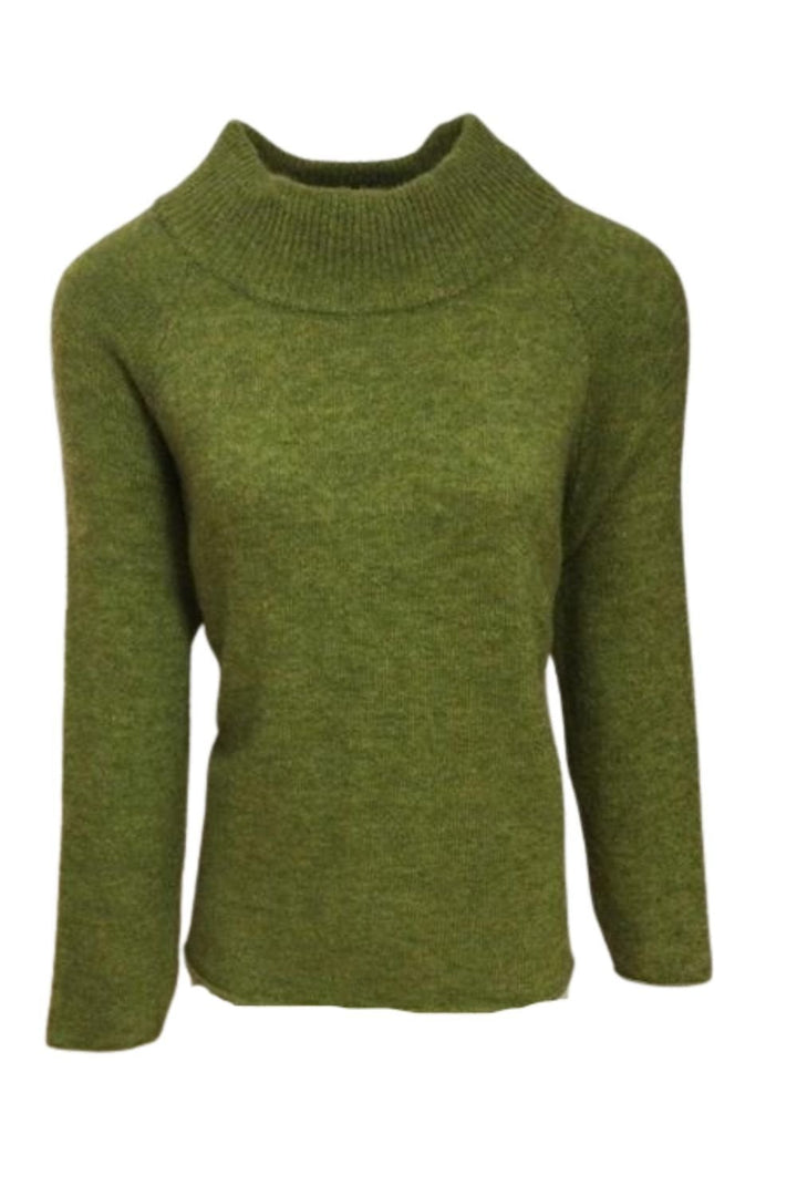 BOXY KNITTED SWEATER | COL=GREEN