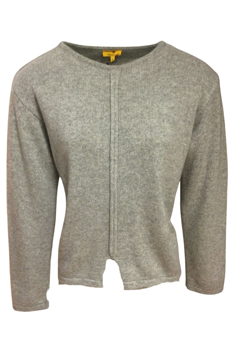 CENTER SEAM DETAIL SWEATER | COL=LIGHT GREY