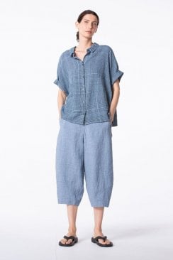 PURE LINEN CROPPED TROUSERS